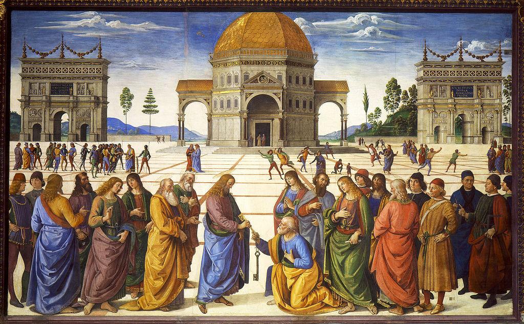 A religion made of symbols: “Ascending with Christ giving keys to St. Peter