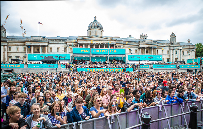 London – Trafalgar Square this week end : The West End Live Show 2019